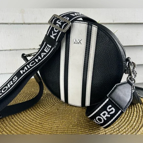 Michael Kors | Bags | Michael Kors Logo Tape Pebbled Leather 